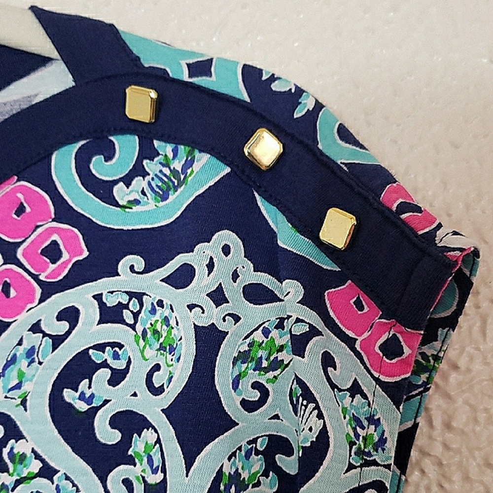 NWOT Lilly Pulitzer Rare Behind The Gate Robyn Mini Dress Pink Blue Retro Size S - Picture 5 of 13